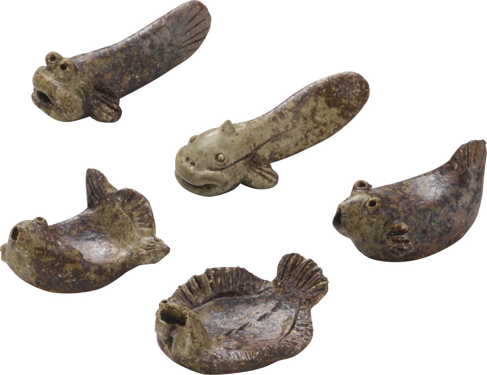 

Набор подставок для палочек Marui Seito Shigaraki Ware Hechimon (Набор из 5) - Пять видов рыбы