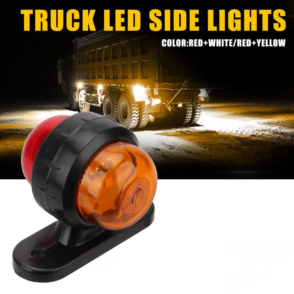 2X LED Side Marker Lights 12v 24v Trailer Front Rear Clearance Lights Outline Lamp Indicator Tail Light For Truck Van Caravan Back Up Lights 1