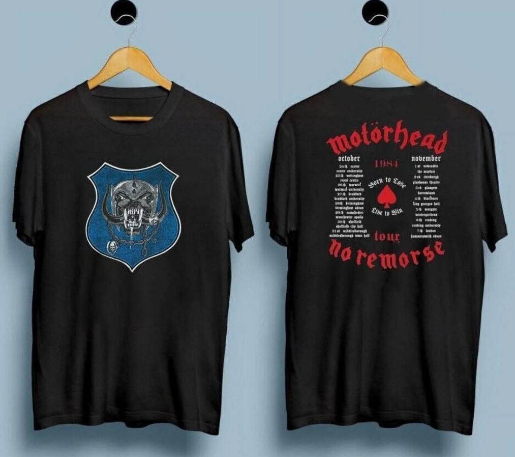 VTG Motorhead 1984 No Remorse October November Tour T-shirt size S-5XL XL