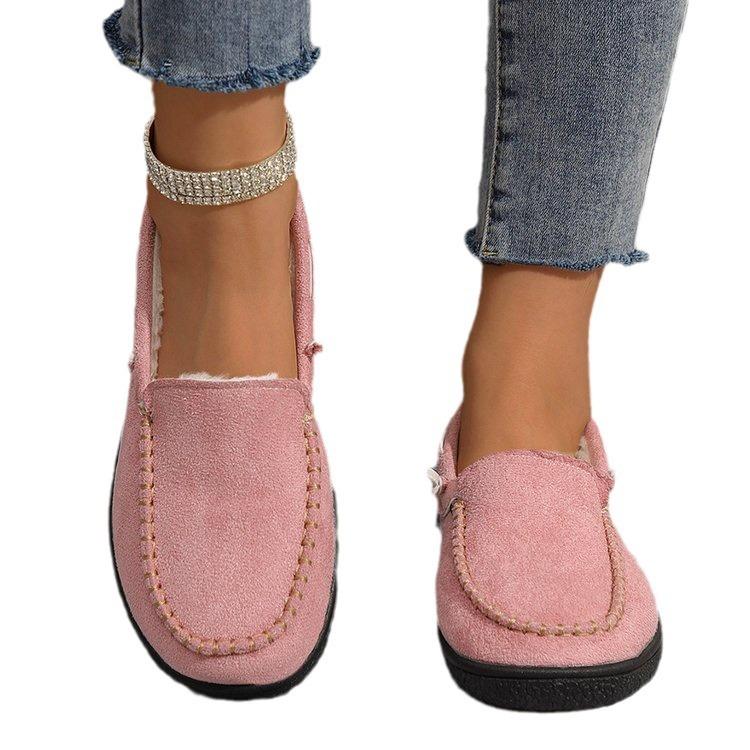 Casual Large Size Warm Doudou Shoes Shallow Mouth Autumn New Women's Comfortable Soft-soled Single Shoes