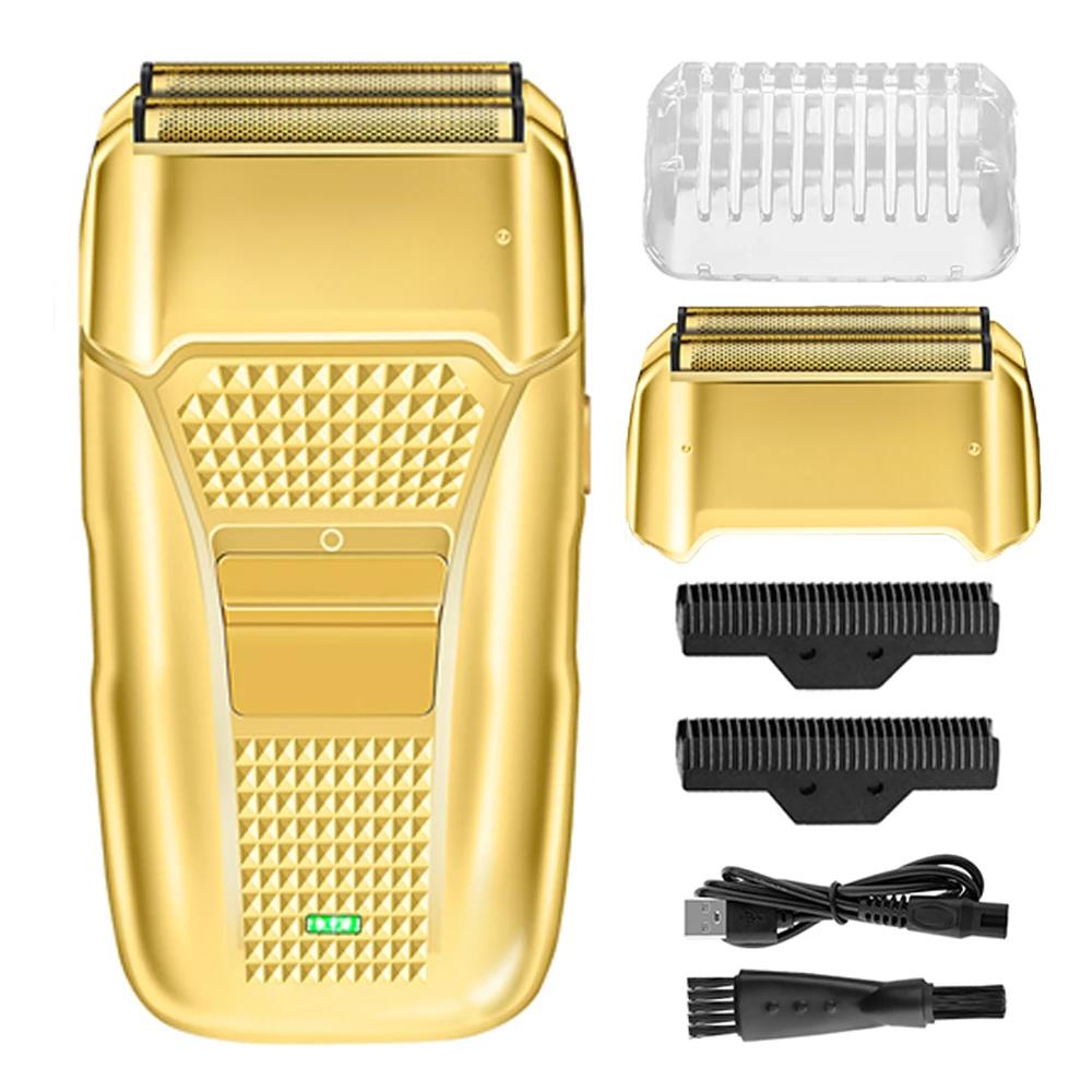 

Бритвенная машинка Мужская Электробритва Машинка для стрижки волос Перезаряжаемая Металлический корпус Pro Электробритва для мужчин Электрическая для дома