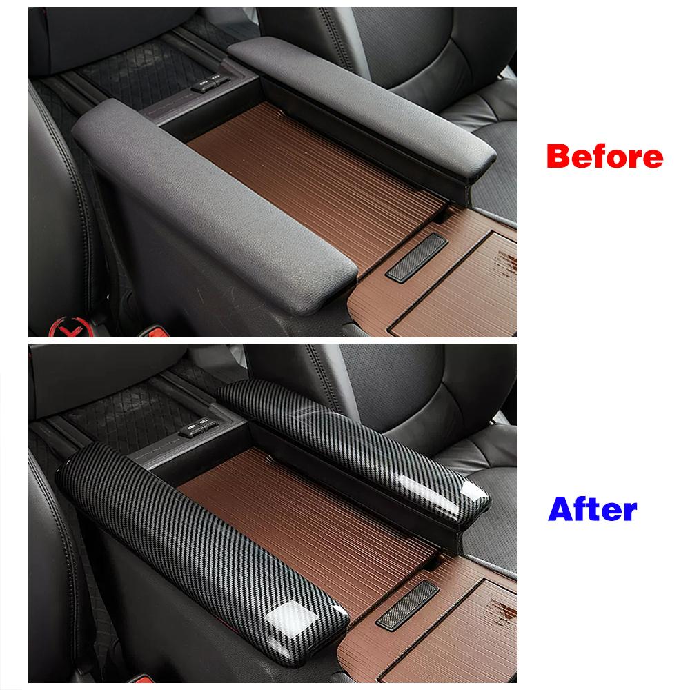 For Toyota Sienna  2022 2023 4th Car Center Console Armrest Box Panel Frame Cover Trim Decorate Refit Sticker Anti