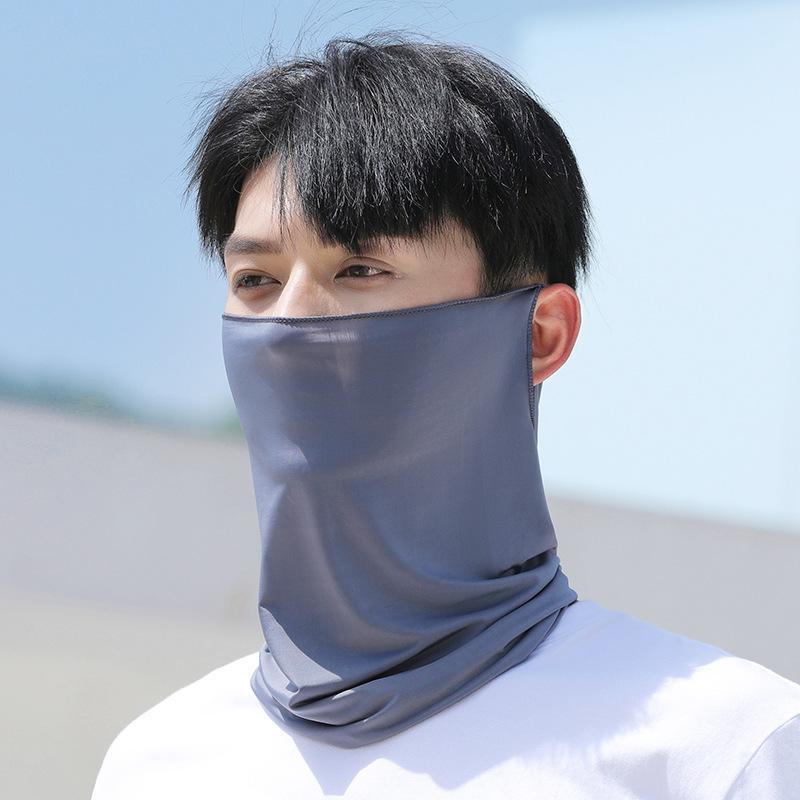 Unisex UV Protection Breathable Face Mask & Neck Gaiter with Ear Loops for Summer Cycling