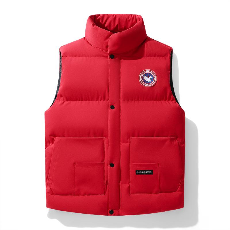 Men's Trendy Korean Style Winter Down Cotton Vest - Loose, Thickened, Handsome Outerwear Gilet