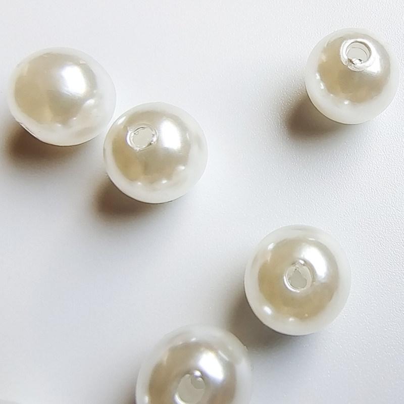 6/8/10/12mm Helle Weiße Imitation Perlen für DIY Schmuck Halsketten Herstellung