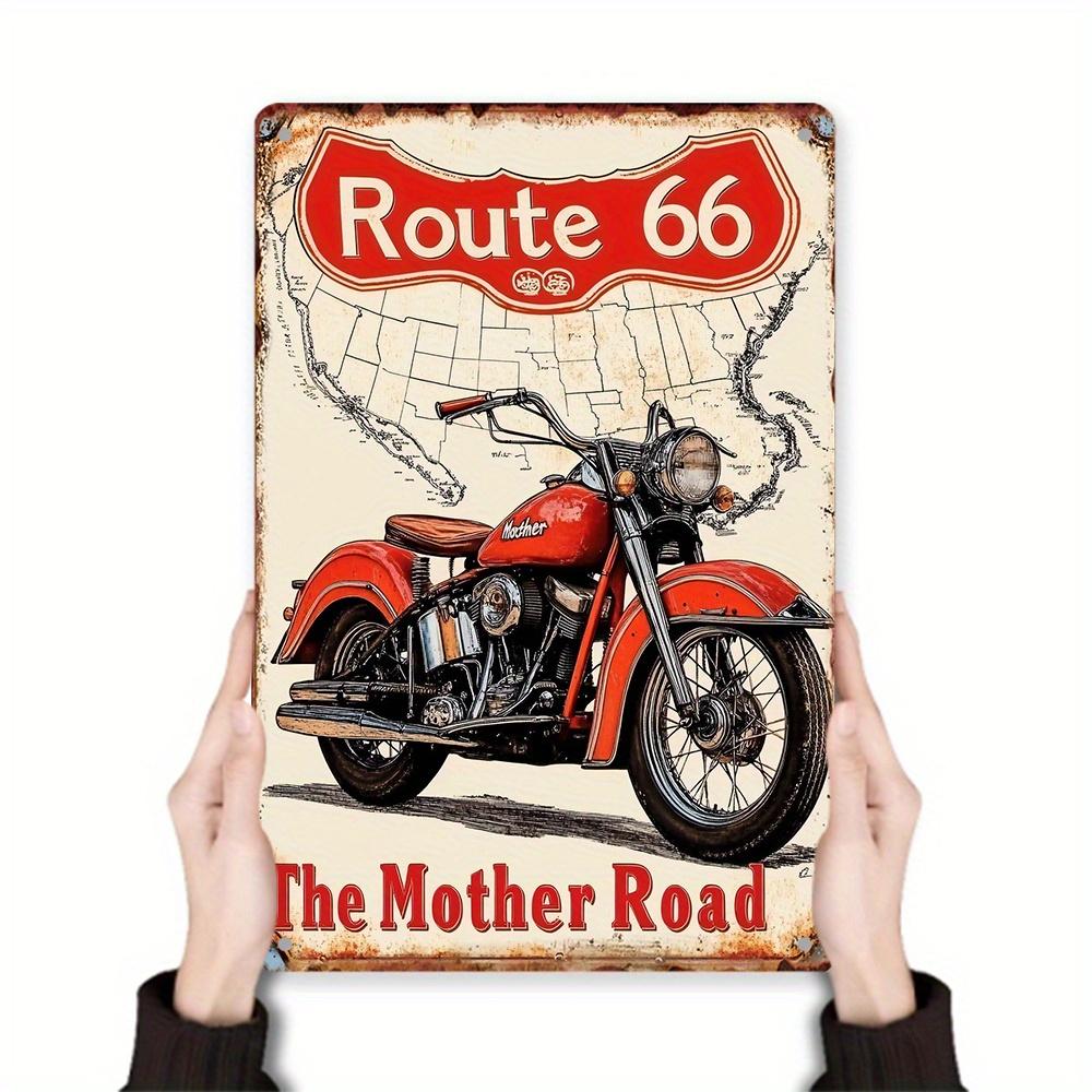 Tin Metal Wall Art Classic Vintage Motorcycle Decor Decoration Suitable for Home Garden Studio Decora