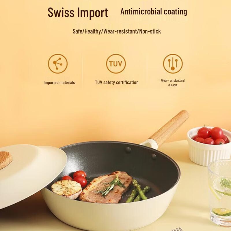 Sanhe 24cm Non-Stick Deep Frying Pan with Detachable Handle