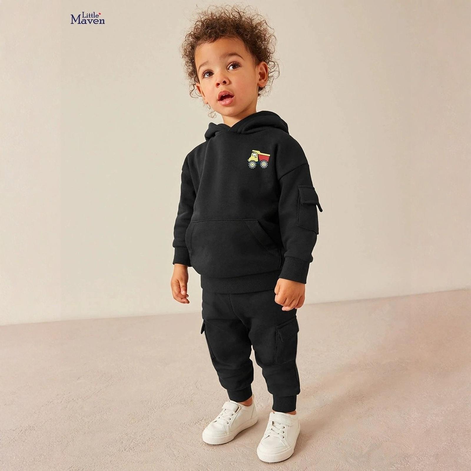 

Casual Hooded Kids Set - Long Sleeve Sweatshirt Outfit 100 чорний