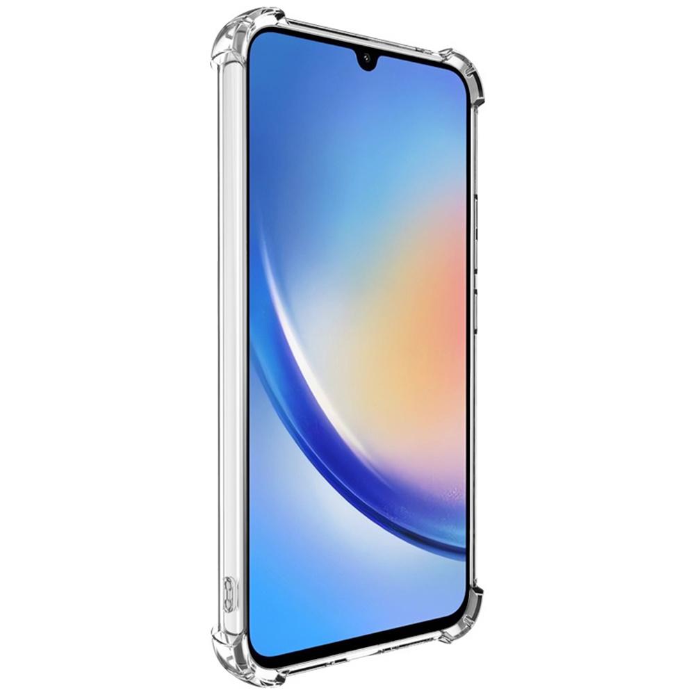 IMAK UX-4 Serie für Samsung Galaxy A34 5G Hülle Gerader Rahmen Vier Ecken Stoßfest Klare TPU-Abdeckung
