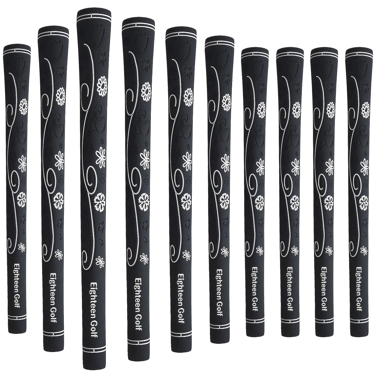 

Восемнадцать Гольф Легкий Тонкий Оригинальный Грип Гольф Набор Клип Резина Клуб Восемнадцать Гольф М58 Без Задней Линии 10 Штук Всепогодный Противоскользящий Мужской Женский чёрный