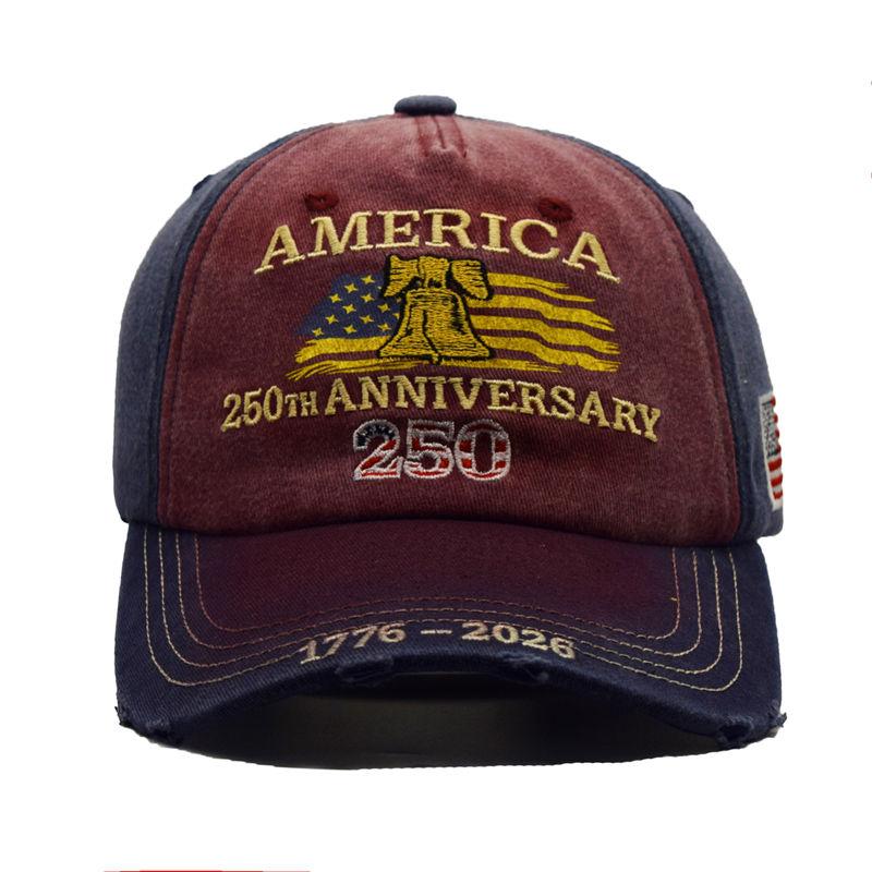 US 250th Anniversary Caps America Embroidered Baseball Cap 1776-2026 Gift for Dad Vintage Design Hats GZW