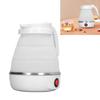 Foldable Travel Electric Silicone and Stainless Steel Rapid Boiling Foldable Electric Kettle Kettle, 0.6L (White)
