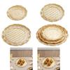 Bambuskorb Tablett Lebensmittelaufbewahrung Servierplatte Handgeflochtener Behälter Leichter Brotkorb für Zuhause Snacks Gemüse Party Küche