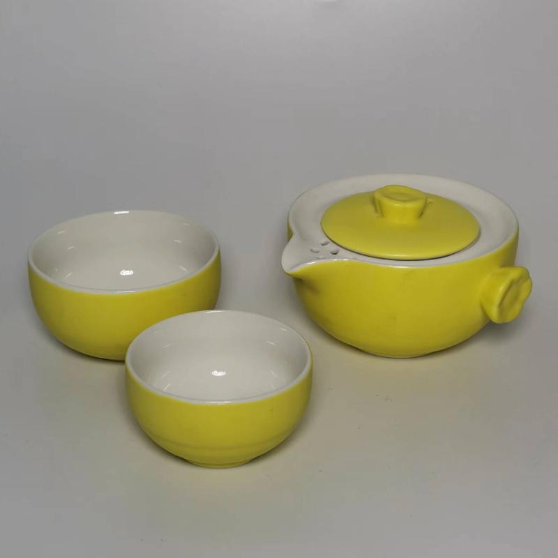 Cestovní čajový set v různých stylech, vysoké kvality, krásný a elegantní Gaiwan, čajová konvička a šálky, porcelánový čajový set, 1 čajová konvička, 1 čajový šálek