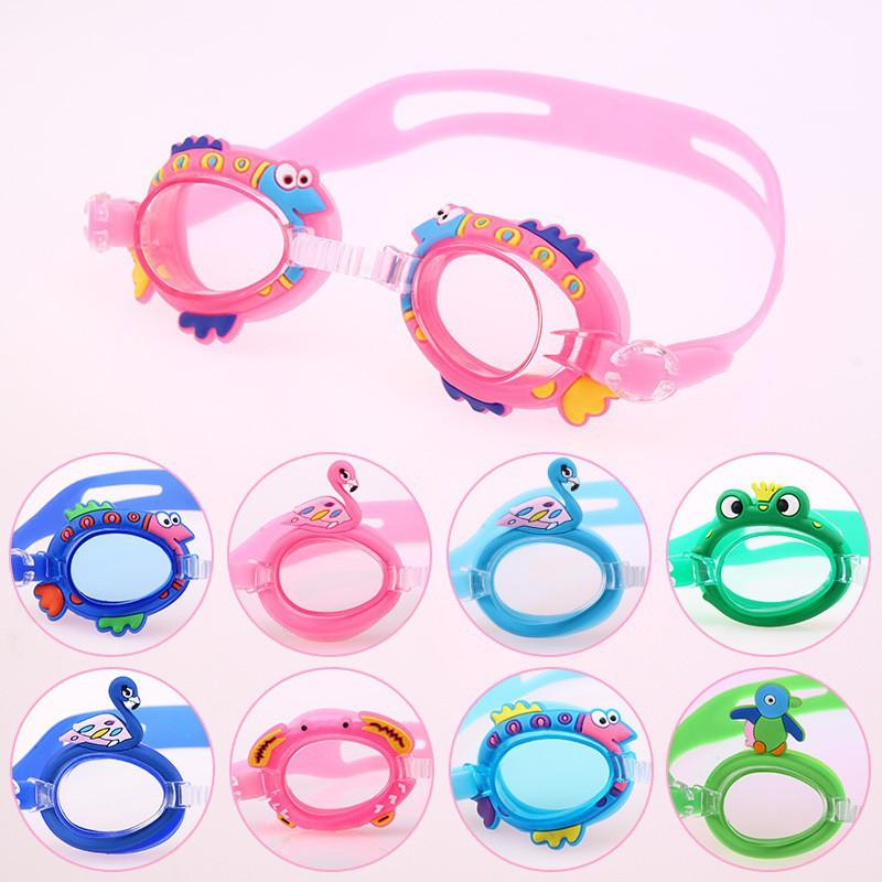 New Cute Waterproof Anti-fog Children s Swimming Glasses Cartoon Adjustable Band