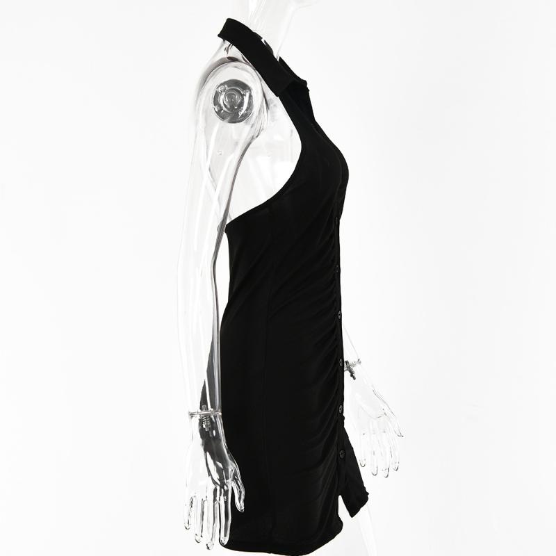 Европейские и американские женские весенне-летние однотонные платья — фото 9