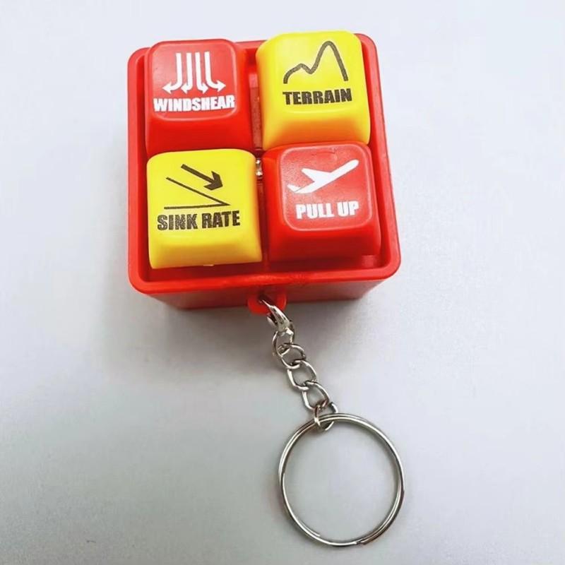 

Pilot Crew Alert Keychain EGPWS Warning Sound Simulator LED Cockpit Safety Button Emergency Aviation Enthusiast Gift Glow