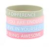 Gummiarmbänder mit Motivierendem Zitat, farbige, inspirierende Silikonarmbänder, dehnbar, Unisex-Armbänder für Frauen und Männer, Geschenke