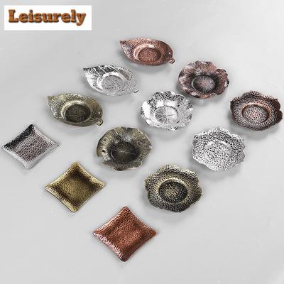 Sous-verre en alliage de cuivre fait main Porte-gobelet en étain japonais Napperons isolants thermiques Accessoires pour la cérémonie du thé Kung-fu