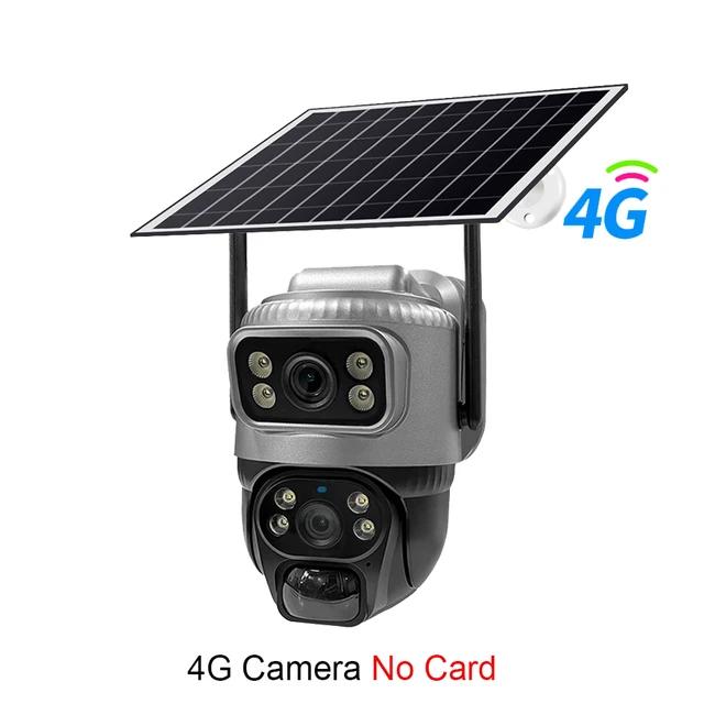 

8MP Dual Lens 4G SIM Solar Бездротова зовнішня сонячна камера 4K PIR Night Vision Водонепроникна CCTV Security IP Camara Powered Battery новий колір автомобіля