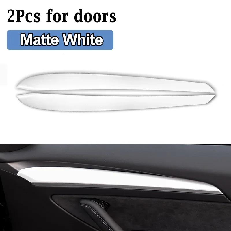 For Tesla Model 3 Model Y Dashboard Panel Stickers Center Console Decor Trim For Tesla Accessories ABS Decals Carbon Fiber Look