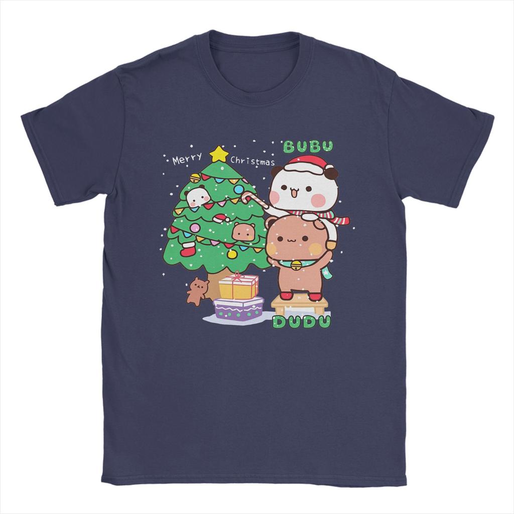 Men's T-Shirt Bubu Dudu Xmas Christmas Humorous Cotton Tee Shirt Short Sleeve  T Shirt Round Collar Clothing Plus Size