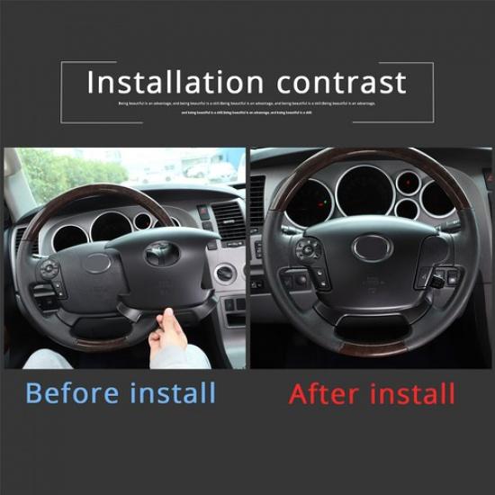 Matte Black ABS Steering Wheel Cap Cover Trim Frame For Toyota Tundra 2007-2013