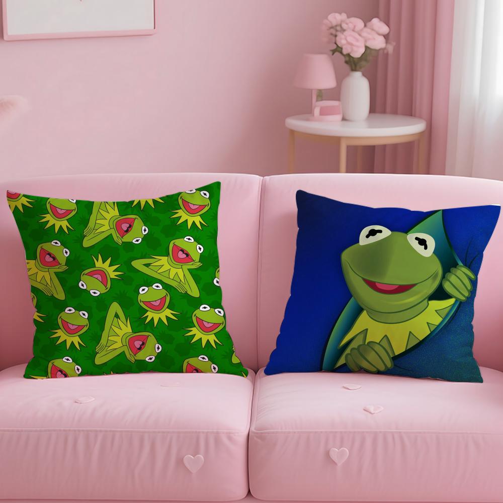 Trendy KKermit the Froging Cushion Cover Comfortable Reversible Pillow Cover Ideal for Car Sofa Bedroom Beyond