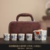 New Chinese high-end national style twisted lotus Ru kiln kung fu tea set, household ceramic teapot gift box