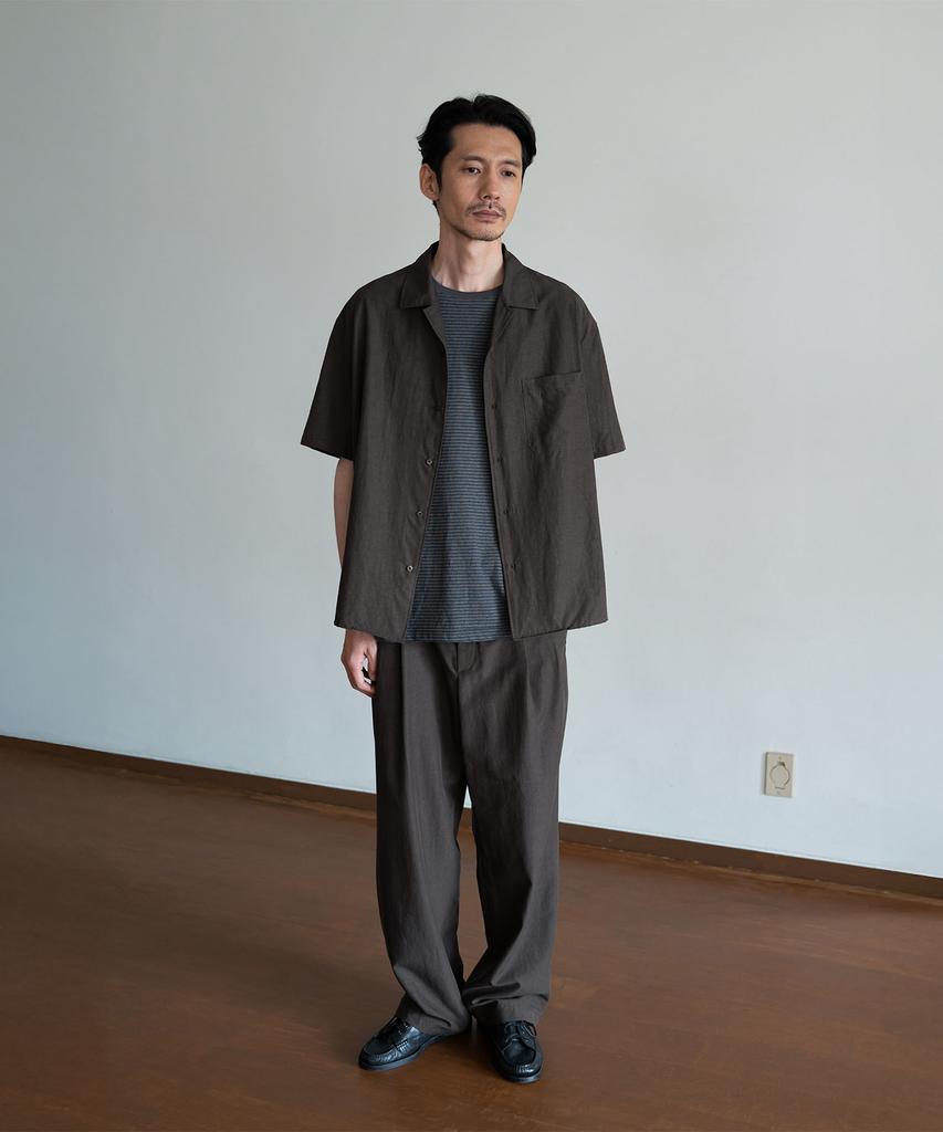 BLANKROOM Lead Half Shirt_Brown