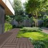 Interlocking Deck Tiles Plastic Wood 10 Pack 12"x12" Waterproof for Porch