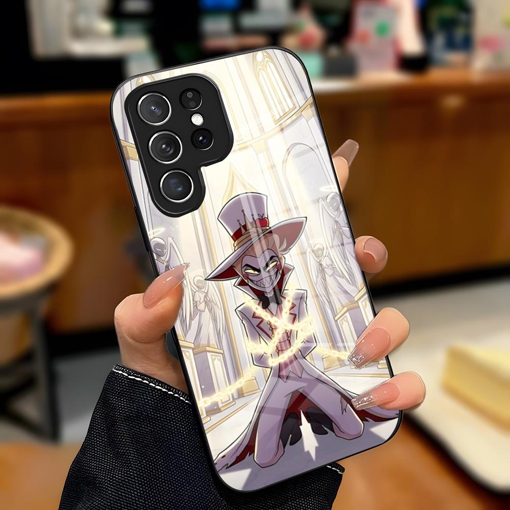 

H-Hazbin-Hotel Anime Phone Case For Samsung S26 S25 Plus S20 S20 Plus S22 Ultra S23 FE S21 Plus S21 Ultra Glass Cover Samsung S21 FE