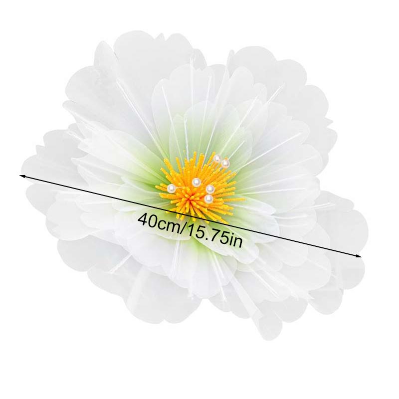 1Pc Wedding Decoration Outdoor Activity Decoration Fluffy Petals Window Decoration Artificial Peony Large Mesh Yarn Beautiful