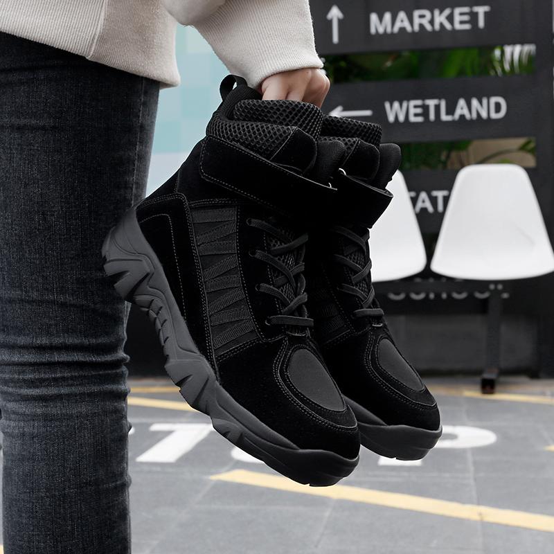 

New Autumn Winter Women Boots Genuine Leather Suede Women Ankle Boots British Style Women Motorcycle Boots Fashion Women s Shoes 43