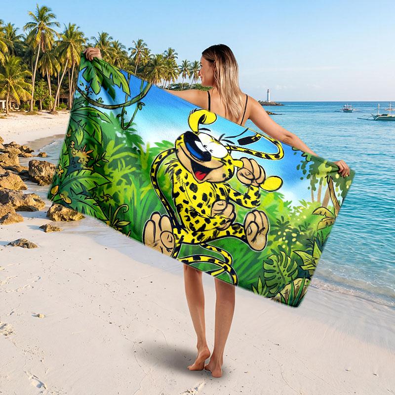 Großes StrandtuchMarsupilami Weiches Saugfähiges Handtuch Strand Bad Zuhause Verwendung