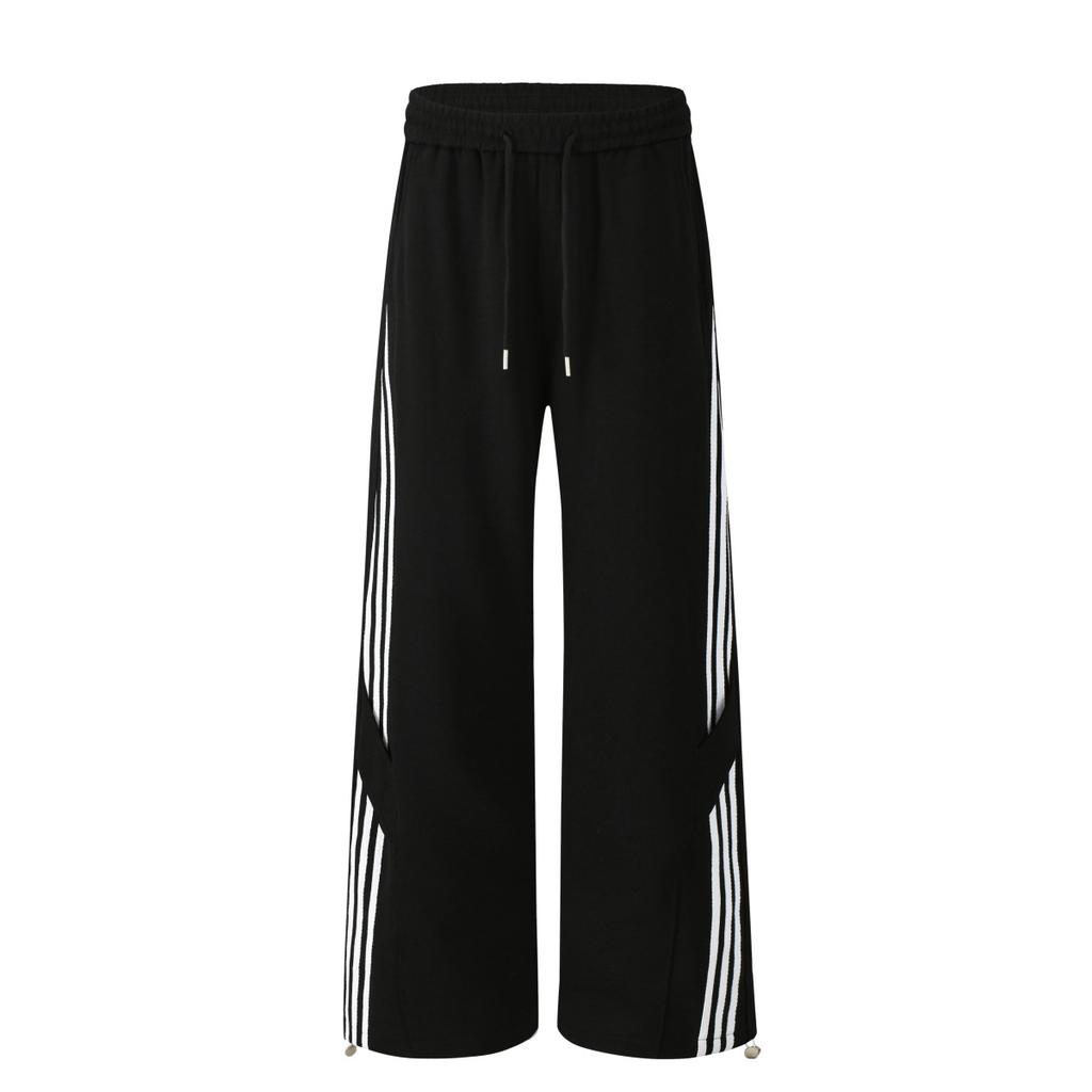 Trendy brand American retro striped sweatpants loose and drape wide-leg casual pants