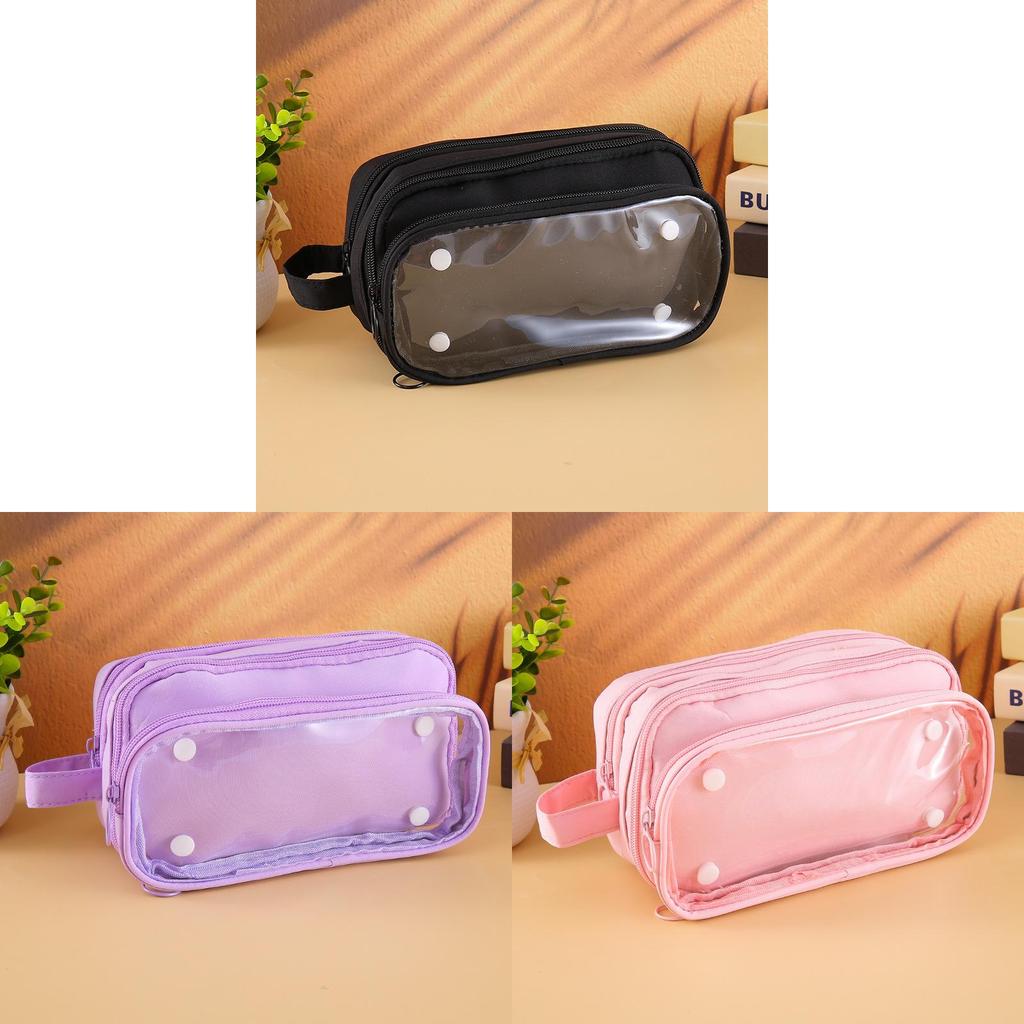 Oxford Fabric Large Capacity Pen Case With Multiple Layers For Students And Office Supplies