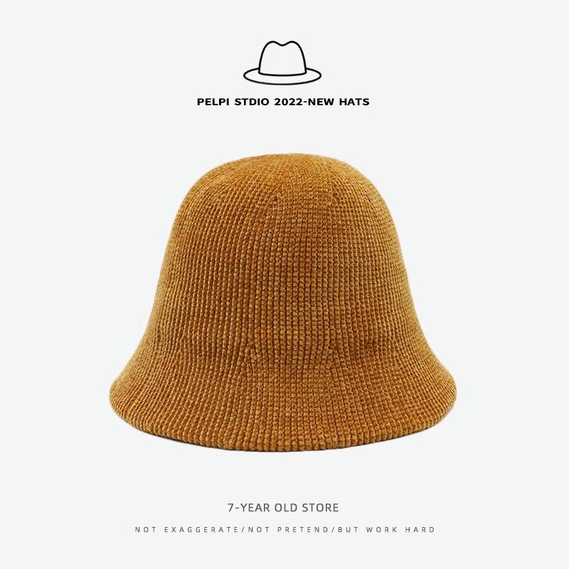 Big Head Circumference Autumn and Winter Hat Women's Basin Hat Warm Bucket Hat Knitted Bucket Hat Winter