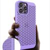 Hollow Out Cooling Heat Dissipation Phone Case For iPhone 16 15 14 Plus 13 12 11 Pro Max Metal Lens Protective Breathable Cover