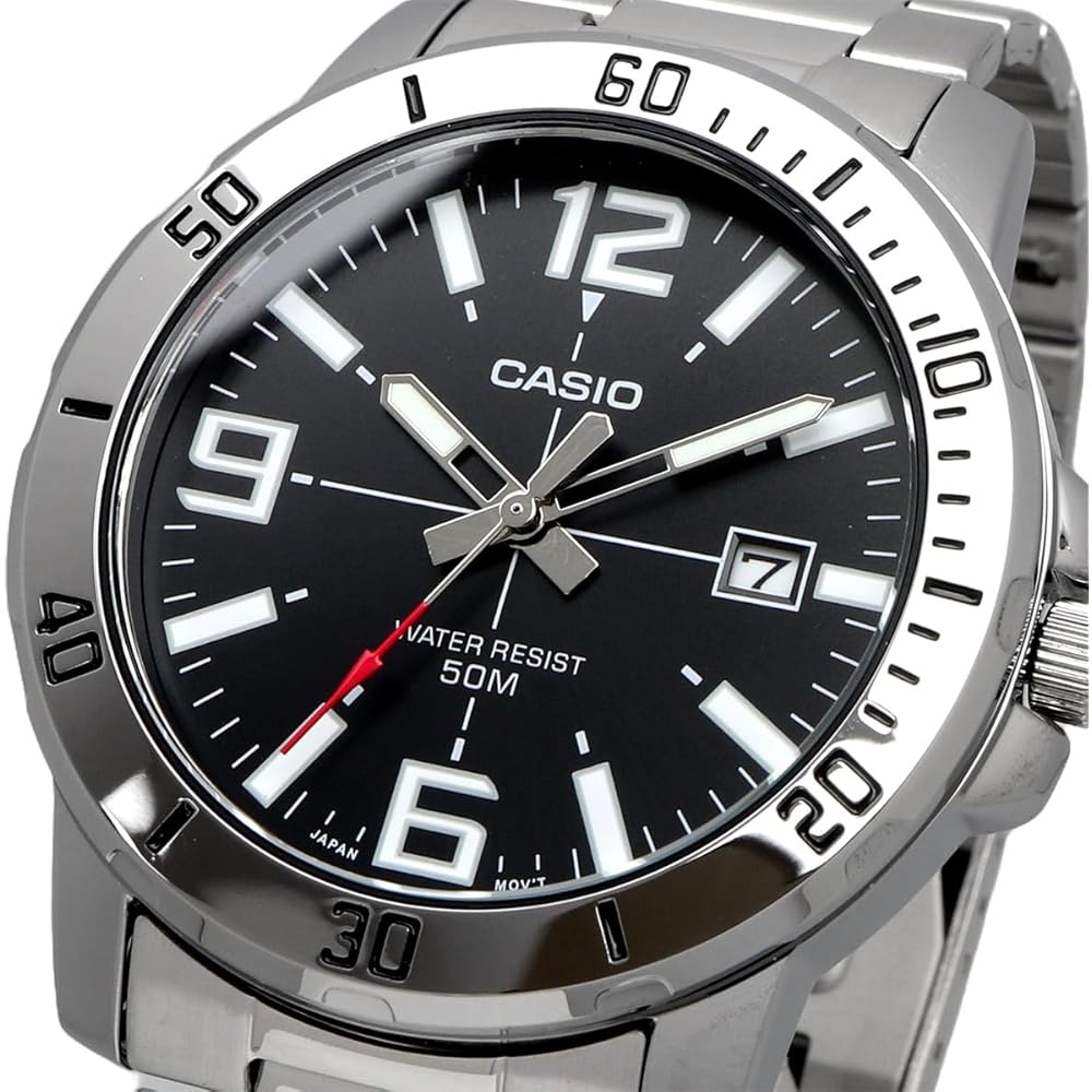Casio Standard Analog Quartz Men's Watch MTP-VD01D-1BV Metal Band Black Imported Model