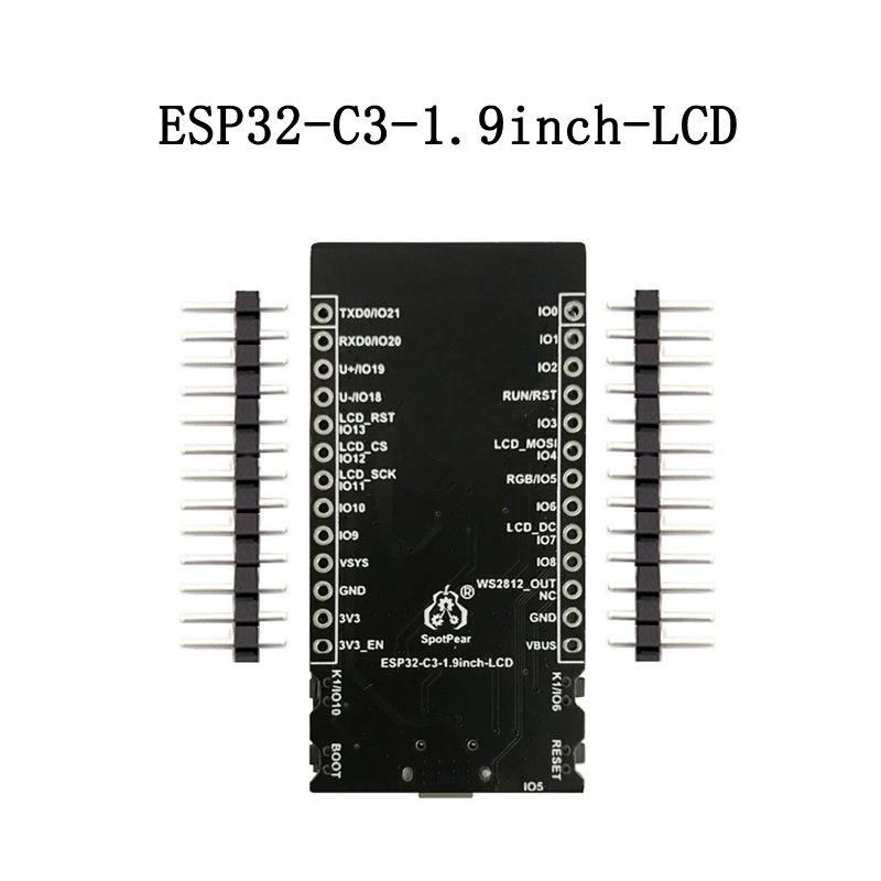 ESP32 C3 LVGL Dev Board with 1.9-Inch LCD - Small TV and Google Dinosaur Game, Arduino Compatible