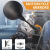 Universelle runde Motorradspiegel, 10 mm, faltbar, ATV-Rückspiegel, 360° verstellbar, Lenker, Roller, Dirt Bike, Seite