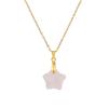 Natural Stone Star Shaped Pendant For Women Necklaces Jewelry Gifts Pentagram Star Pink Crystal Chakra Nature Stone Necklace 1PC