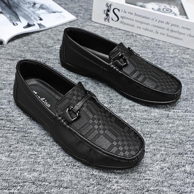 

Doudou shoes men s high-end men s summer and autumn models one-pedal dad s men s shoes lazy casual leather shoes driving loafers 44 серый