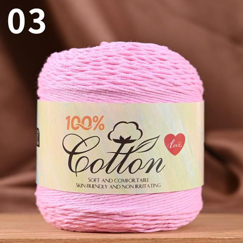 75g Medium Cotton Yarn Cake for Baby Sweater & Crochet Hat - Skin-friendly, Hand-knitted