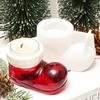 Christmas Boots Candlestick Silicone Mold DIY Xmas Ornaments Plaster Molds Concrete Resin Candle Holder Crafts Making Home Decor