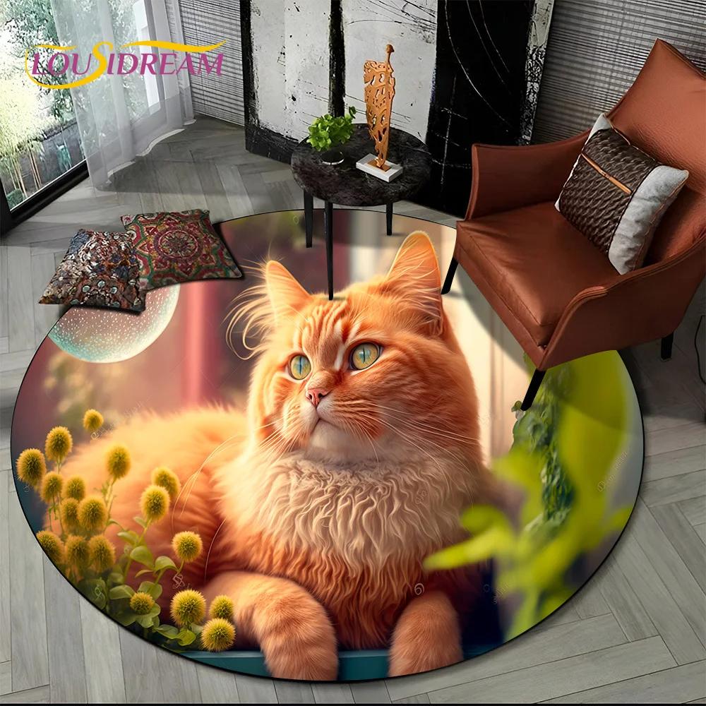3D Mysteriou Sun Moon Tarot Mandala Magic Round Area Carpet Rug for Living Room Bedroom Kid Playroom Decor,Pet Area Rug Non-slip