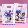 10/20/50pcs Purple Lavender Candy Gift Bags Floral Butterfly Tote Bags for Wedding Birthday Seasonal Spring Party Favor Supplies