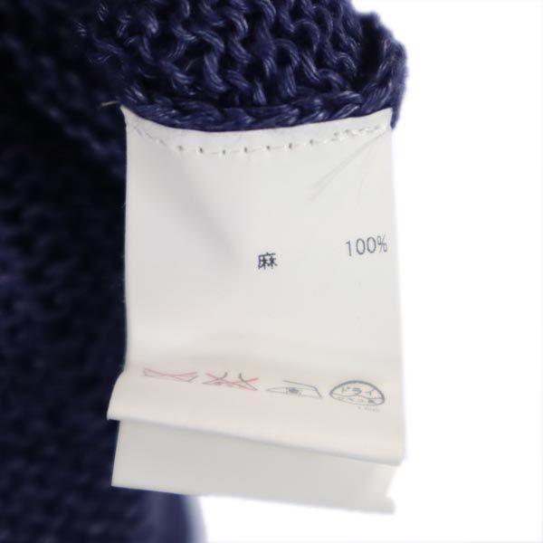 Tory Burch Leinen Langarm Strick Parker XS Marineblau System Damen Gebraucht