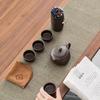 Travel and Travel Tea Set, a Complete Set of Four Cups of Gifts, Purple Sand Outdoor Storage Bag, a Small Set, a Full Set of Express Cups.